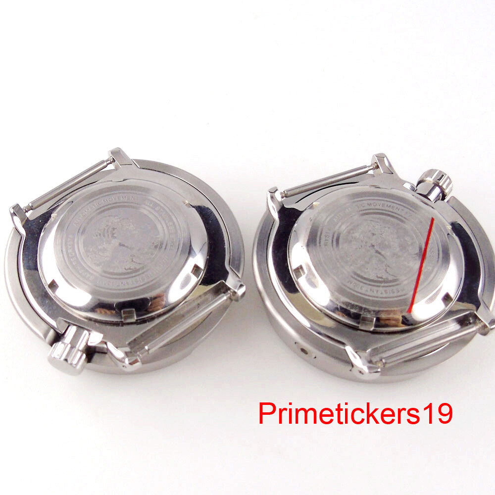 46.5mm Stainless Steel Watch Case Sapphire 4 o’clock Crown Fit NH35 NH36 NH34