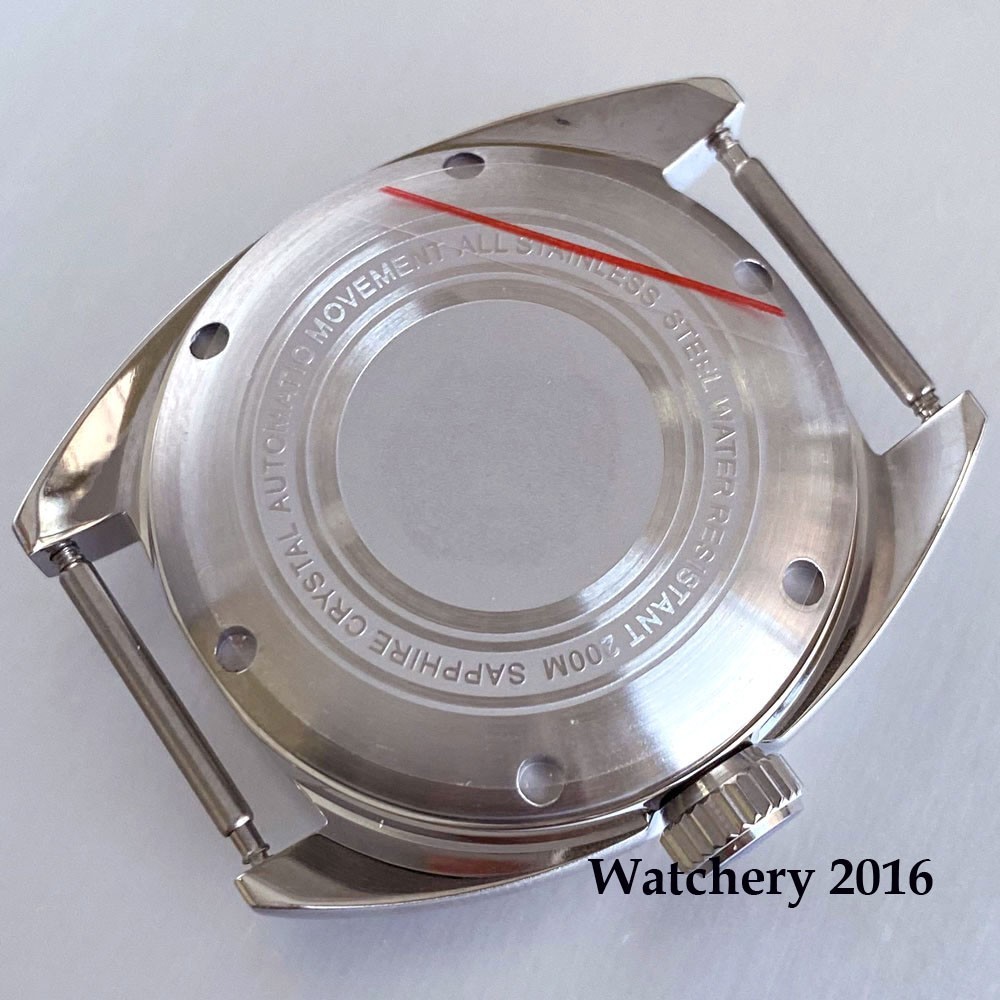 36mm Double Domed Sapphire Crystal Glass Watch Case Dial Set Fit NH35/PT/Miyota