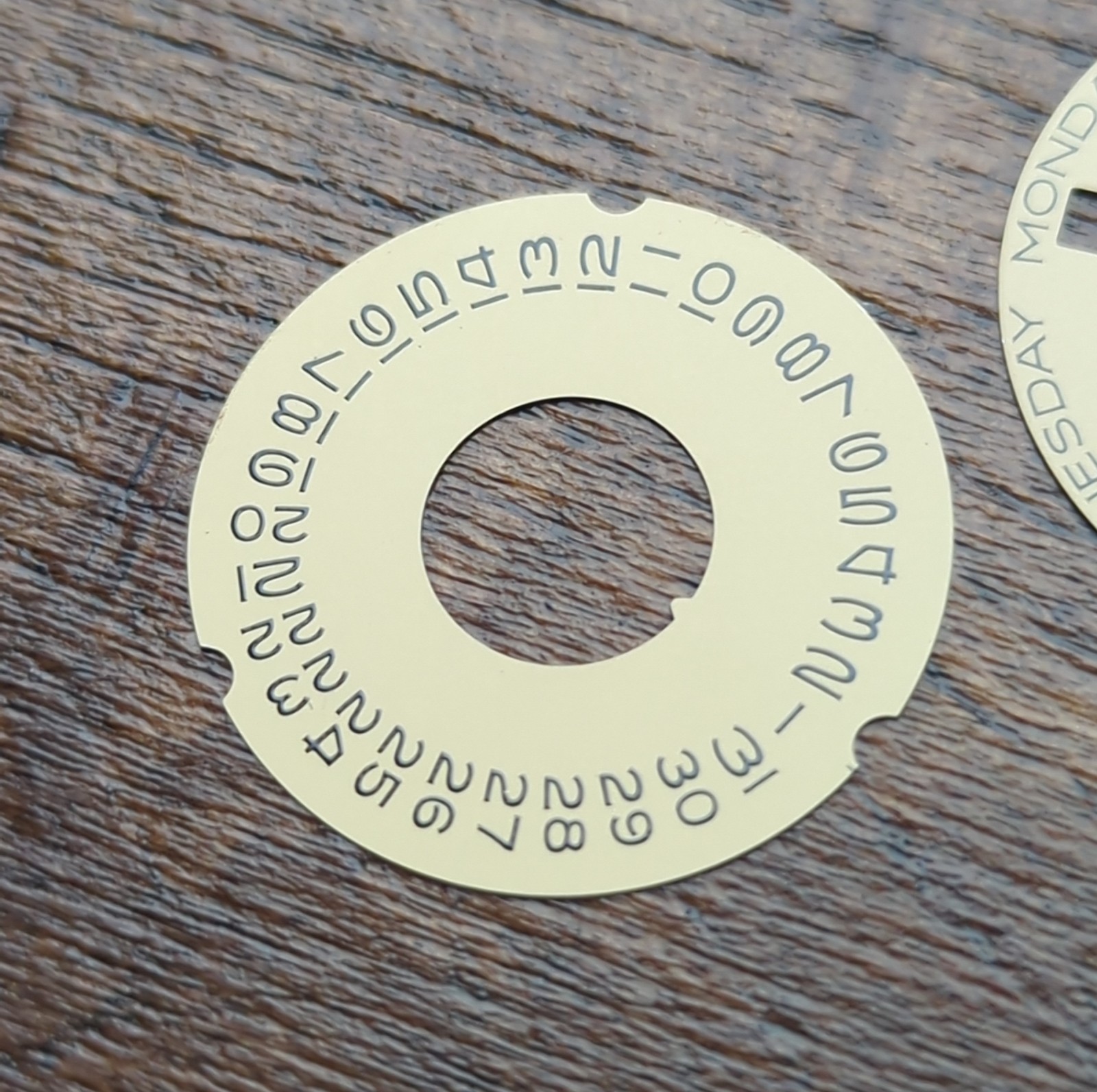 Rolex 3055 Original NOS Day & Date Disc Parts for English Models (W48)