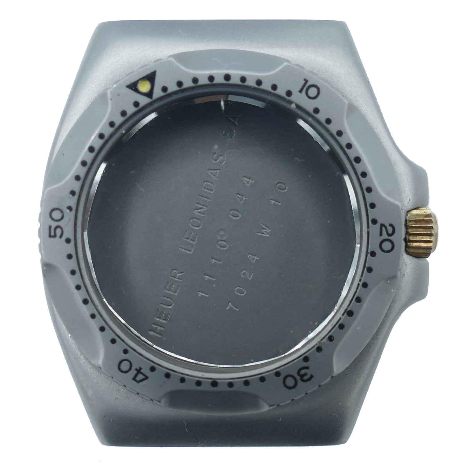 HEUER TITANIUM 820213 34MM STAINLESS STEEL WATCH CASE FOR PARTS OR REPAIR