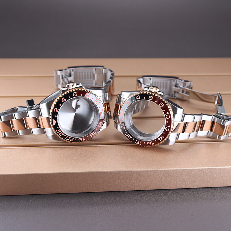 40mm Watch Cases Strap parts GMT Sapphire For Seiko Nh35/36 Movement 28.5mm Dial