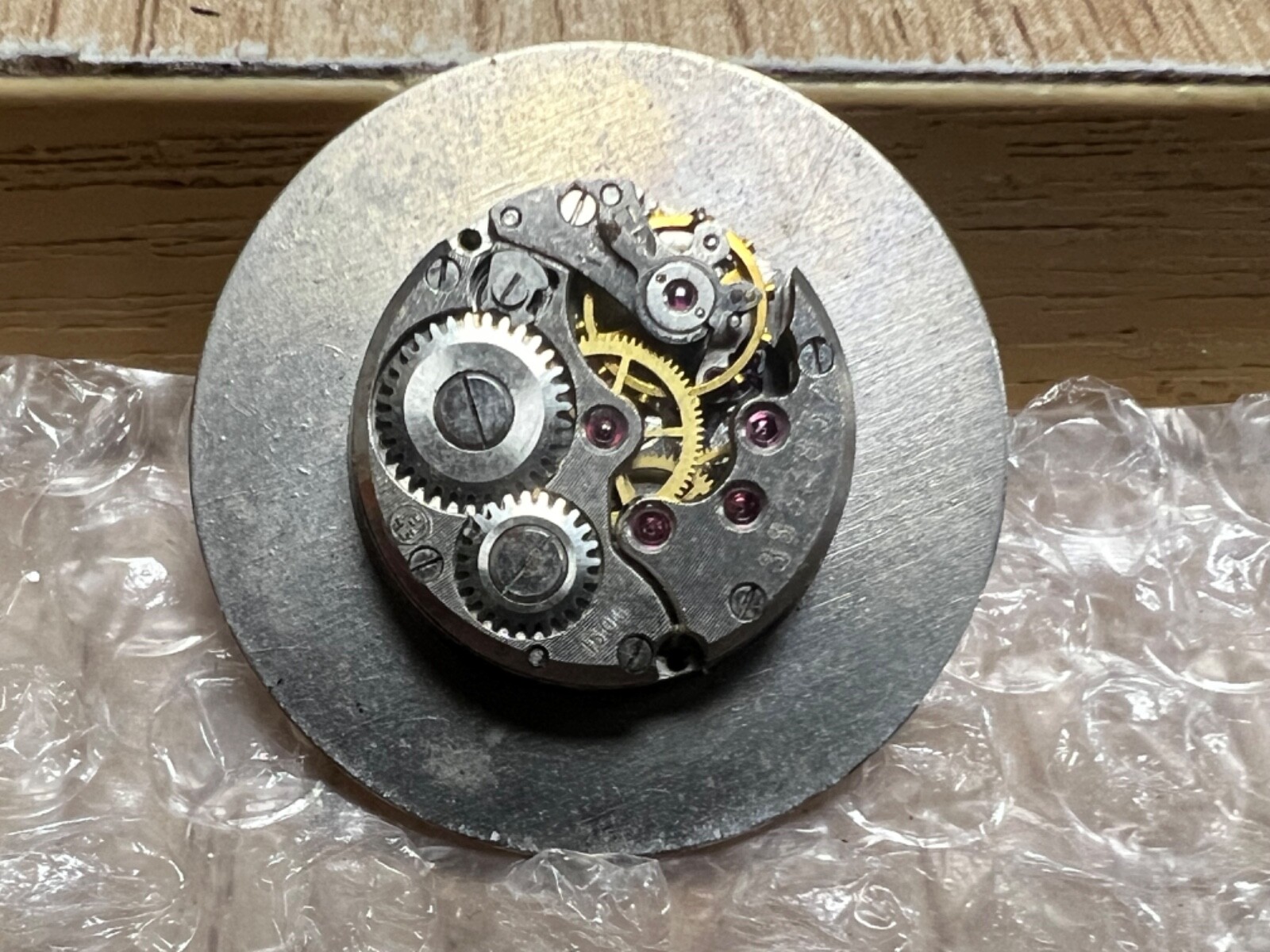 Rare Watch Movement Mechanism USSR Chaika , Olympic Bear , For Parts