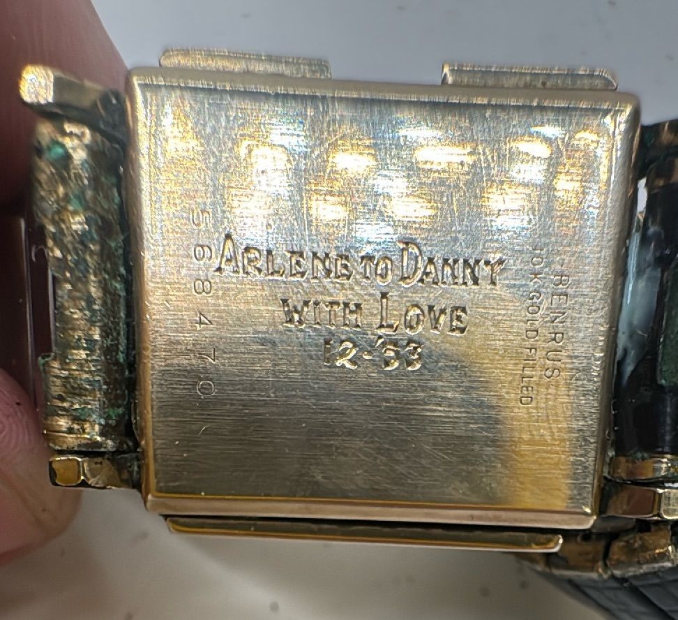 Benrus 10K Gold Filled Vintage Mens Wristwatch Speidel Band 1953 Calendar Featur