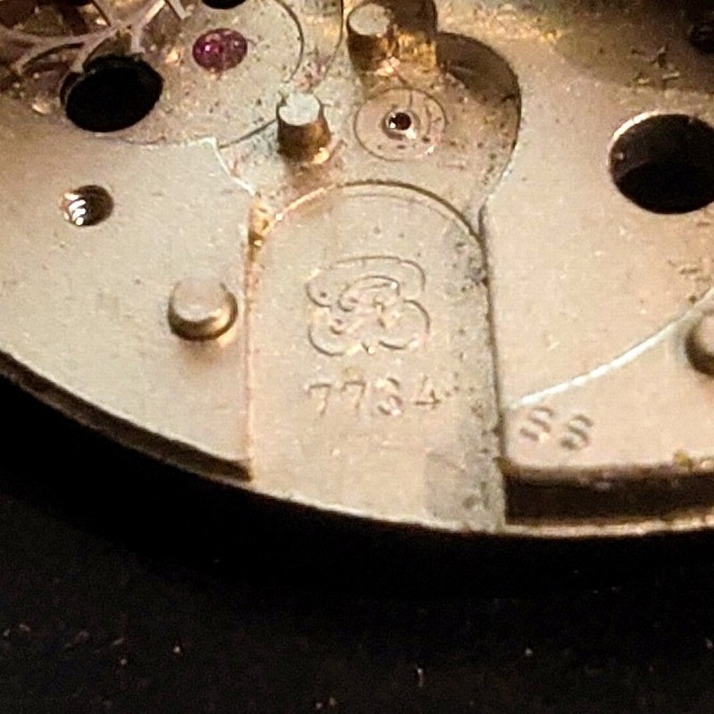 Valjoux 7734 ETA 7734 incomplete movement for parts