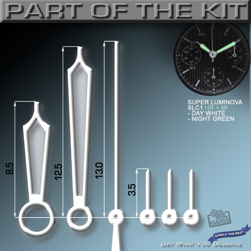 DO IT YOURSELF KIT: 7753 ETA-VALJOUX, DAYTONA, 316L, STAINLESS STEEL CASE & BAND