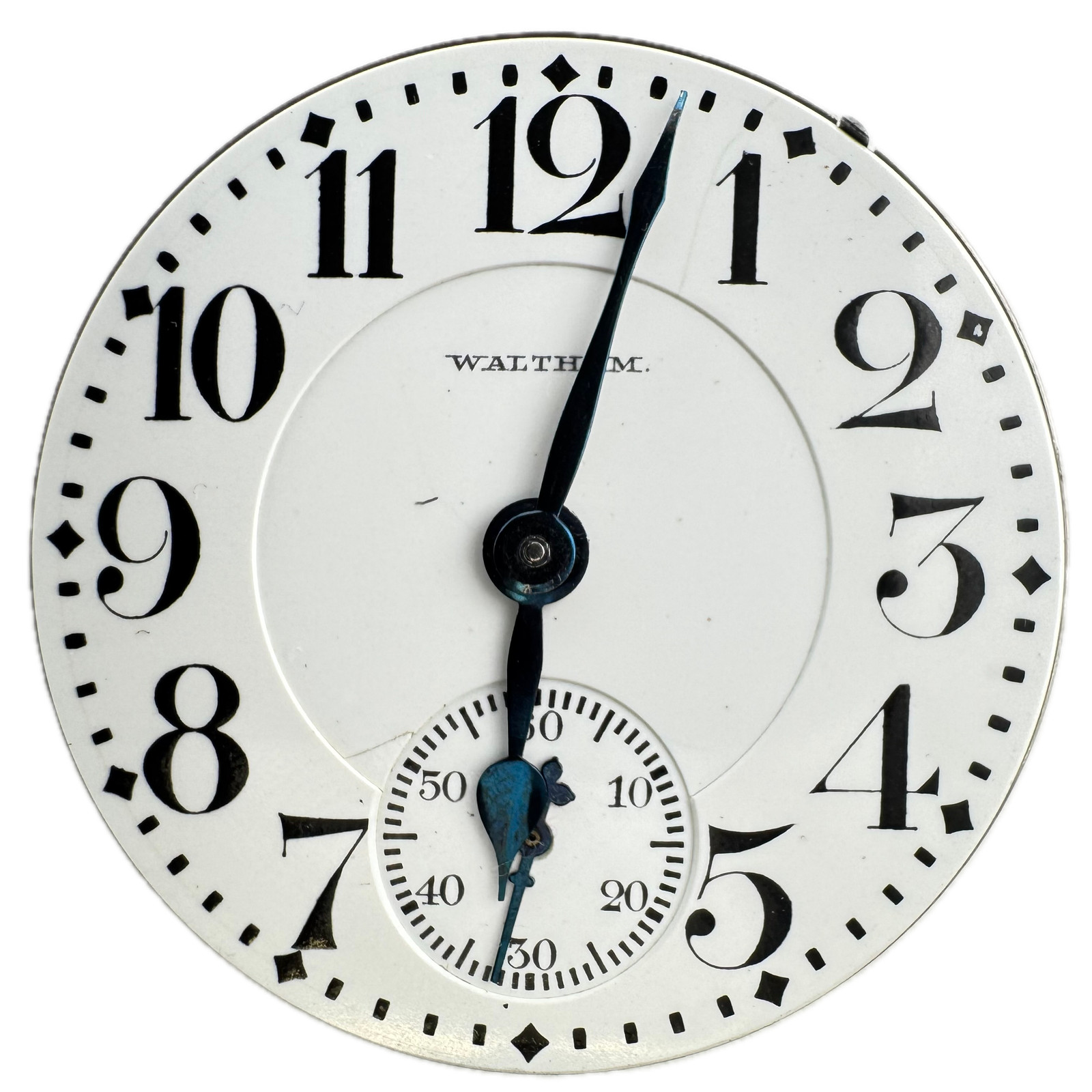 Antique 16s 1913 Waltham 19 Jewel Double Sunk Pocket Watch Movement Vanguard