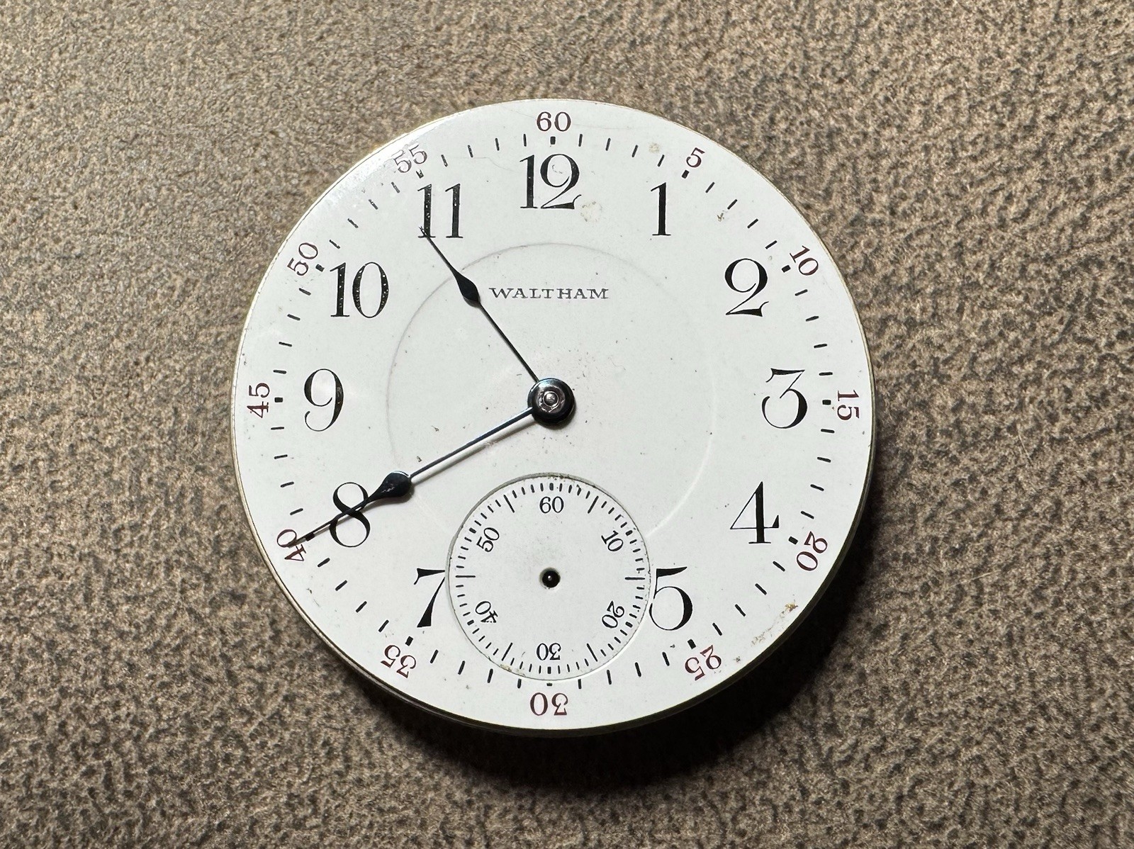 1908 WALTHAM 16S 17J GRADE No. 625 PW PS WATCH MOVEMENT & DIAL