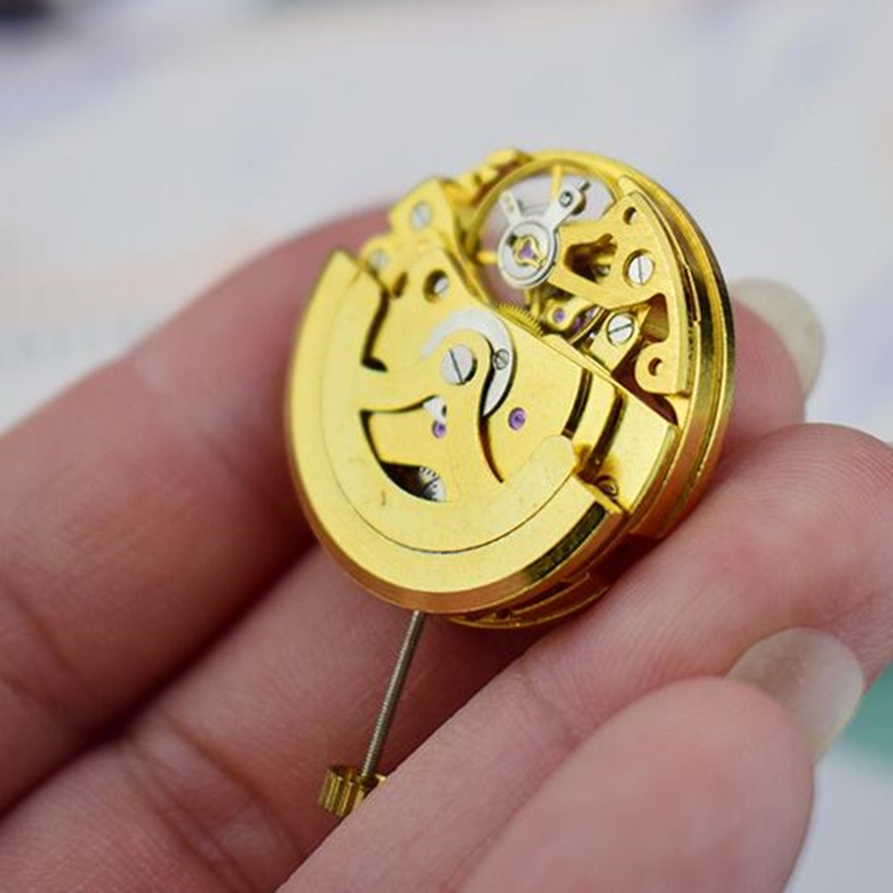 17 Jewels Gold Skeleton Automatic Watch Movement 2004 Parts Watchmaker Tool