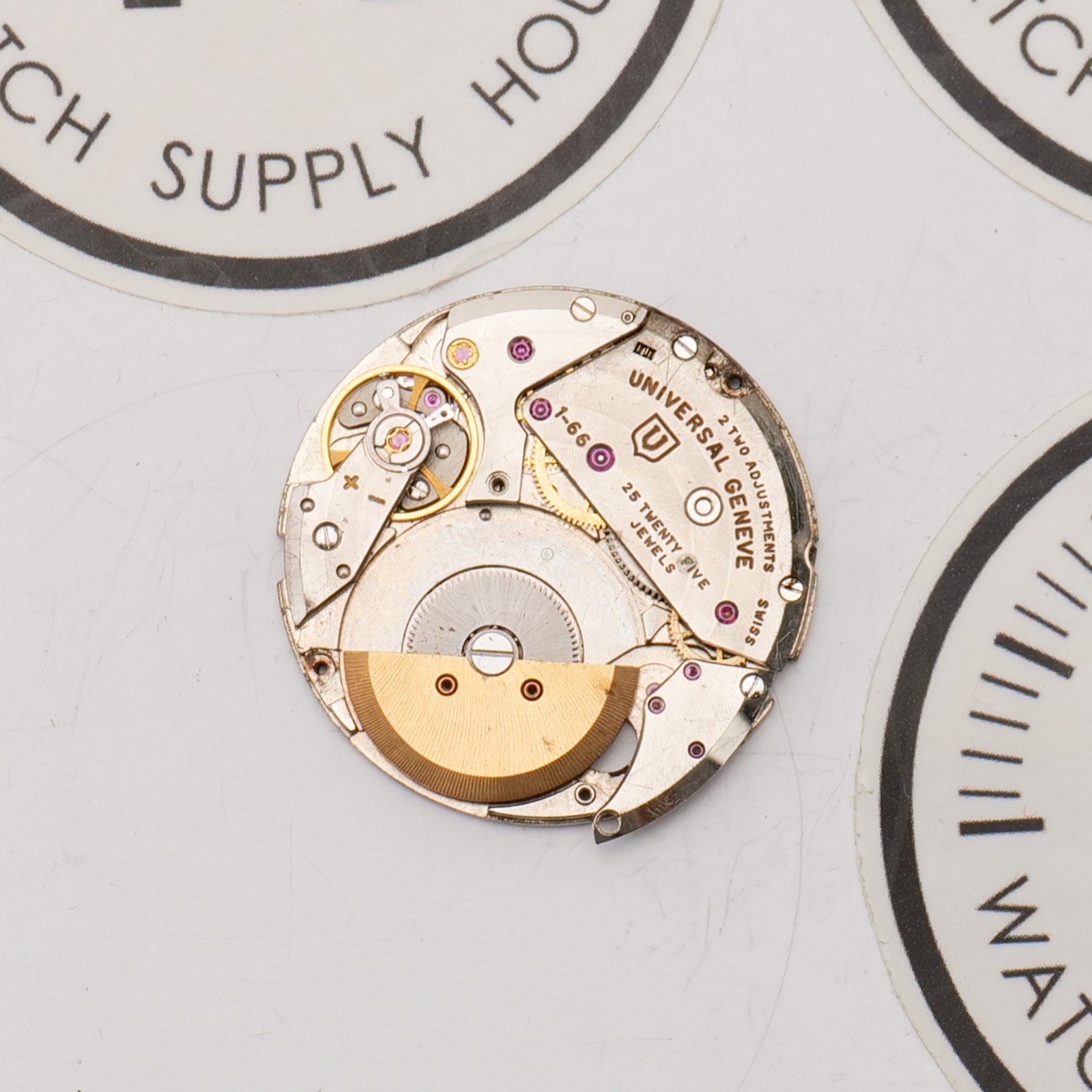 Universal Geneve cal. 1-66 Microtor Movement Good Balance Watchmakers Parts (A)