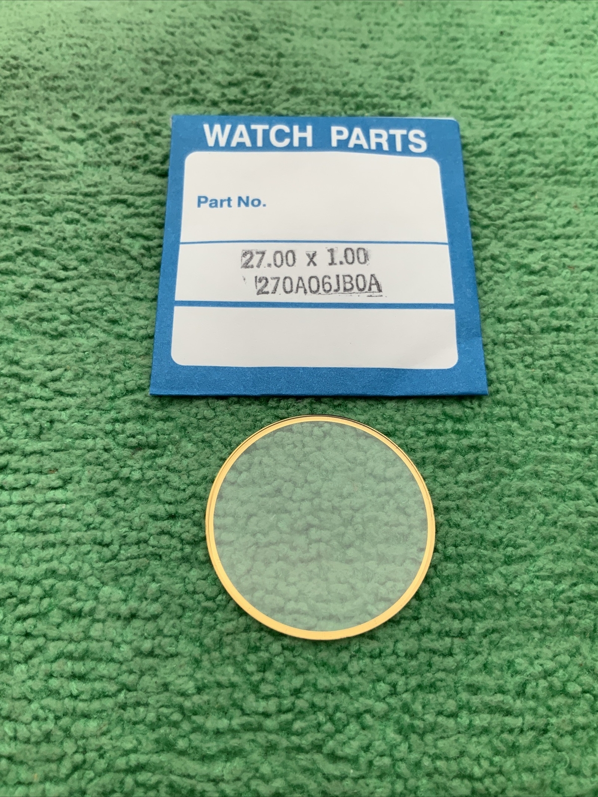 To fit Seiko 270A06JB0A, 27.00 X 1.00 Crystal New Old Stock