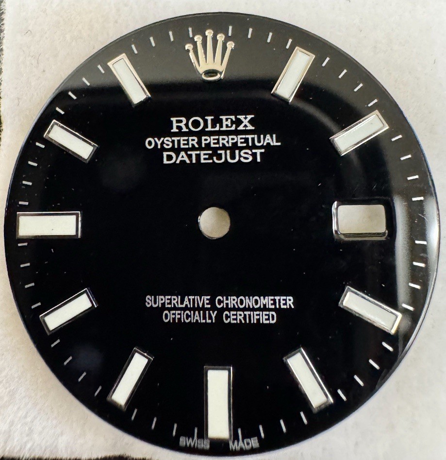 Rolex Mens Datejust Custom Black Index Marker Dial For Models 116200 & 116234