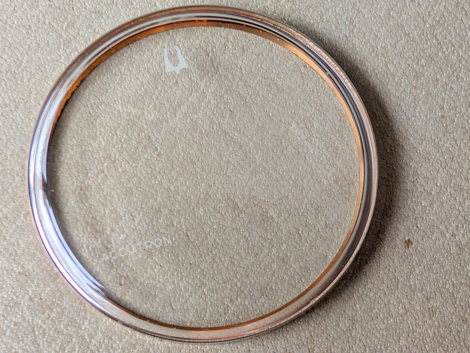 Vintage 1960/70’s Bulova Accutron 1271-AYS Crystal For Spaceview 2531 Cases