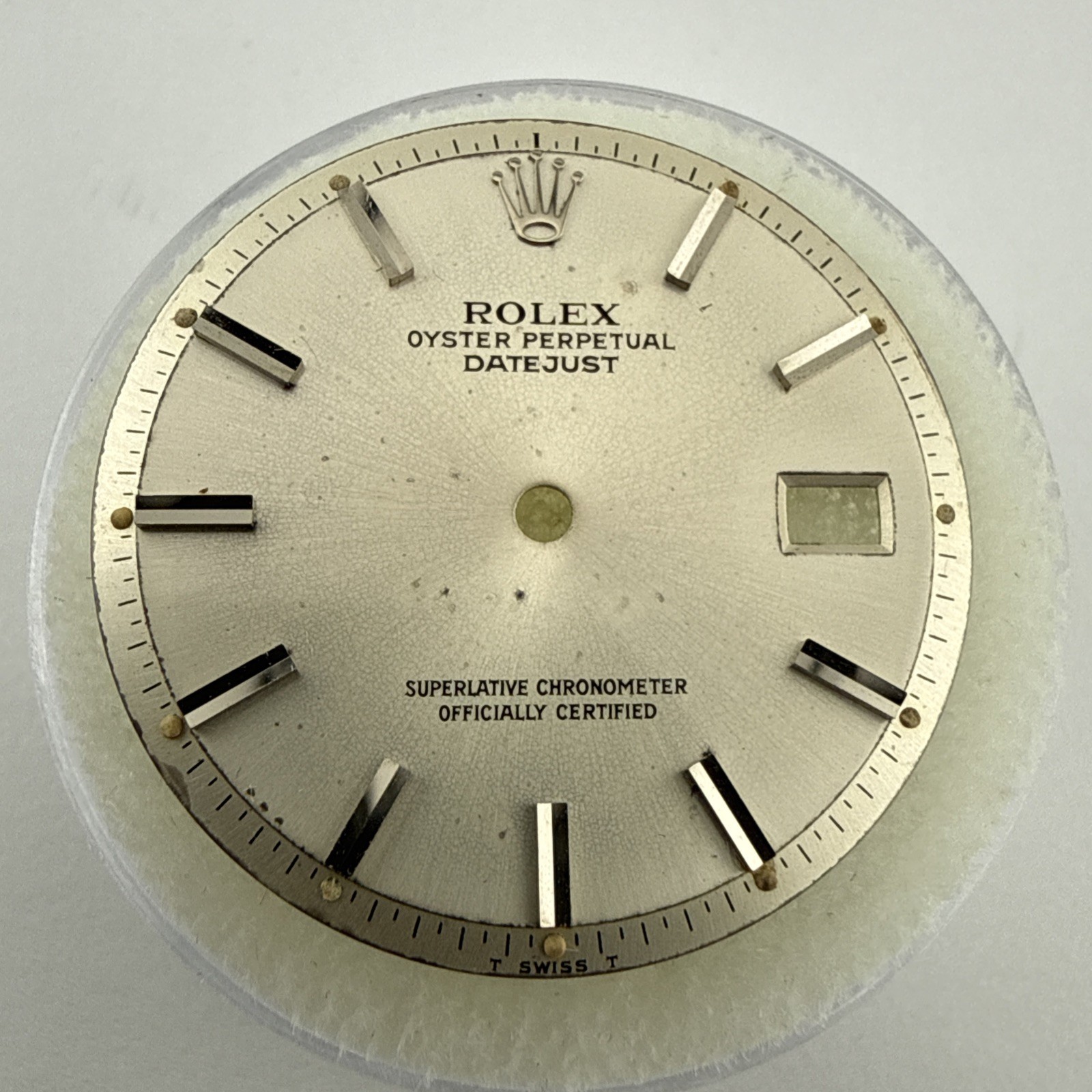 Original Rolex Datejust Steel Silver Dial Pie-Pan 1600 1601 1603