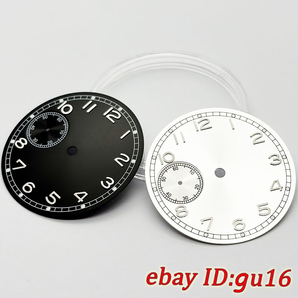 37mm Sunburst Watch Dial With Green Night Light FIt ETA6497 ST3600 Movement