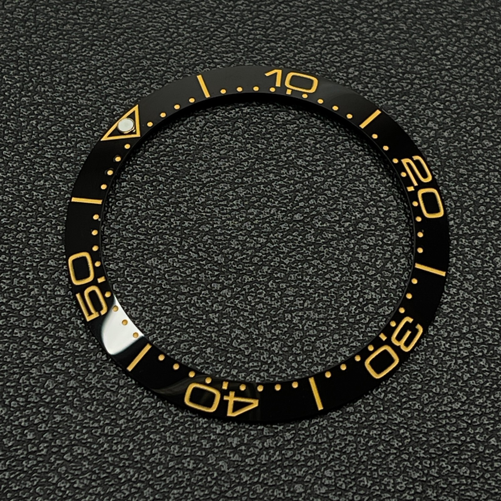 Black and Gold 38mm Ceramic Bezel insert Black White For Rolex Seiko SKX SRPD