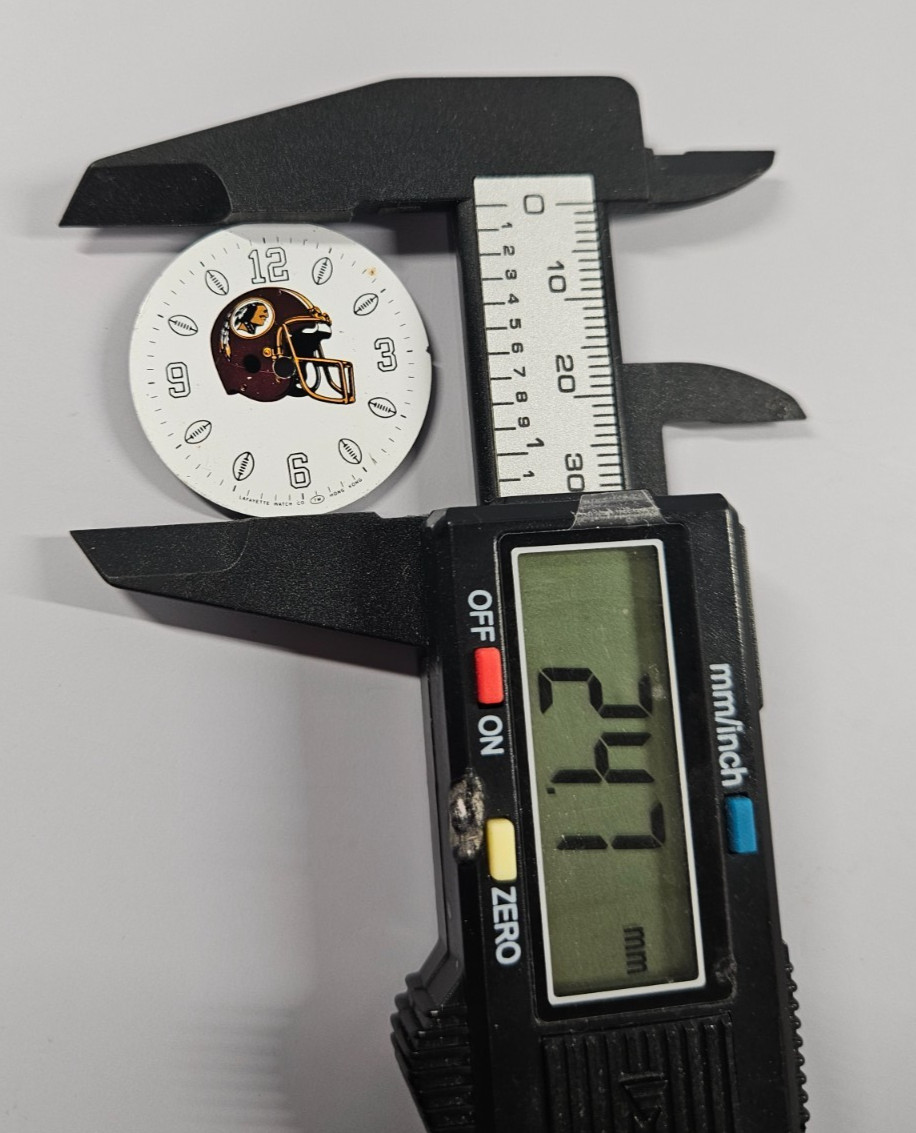 Washington Redskins Vintage Lafayette Watch Co Dial Hong Kong NOS