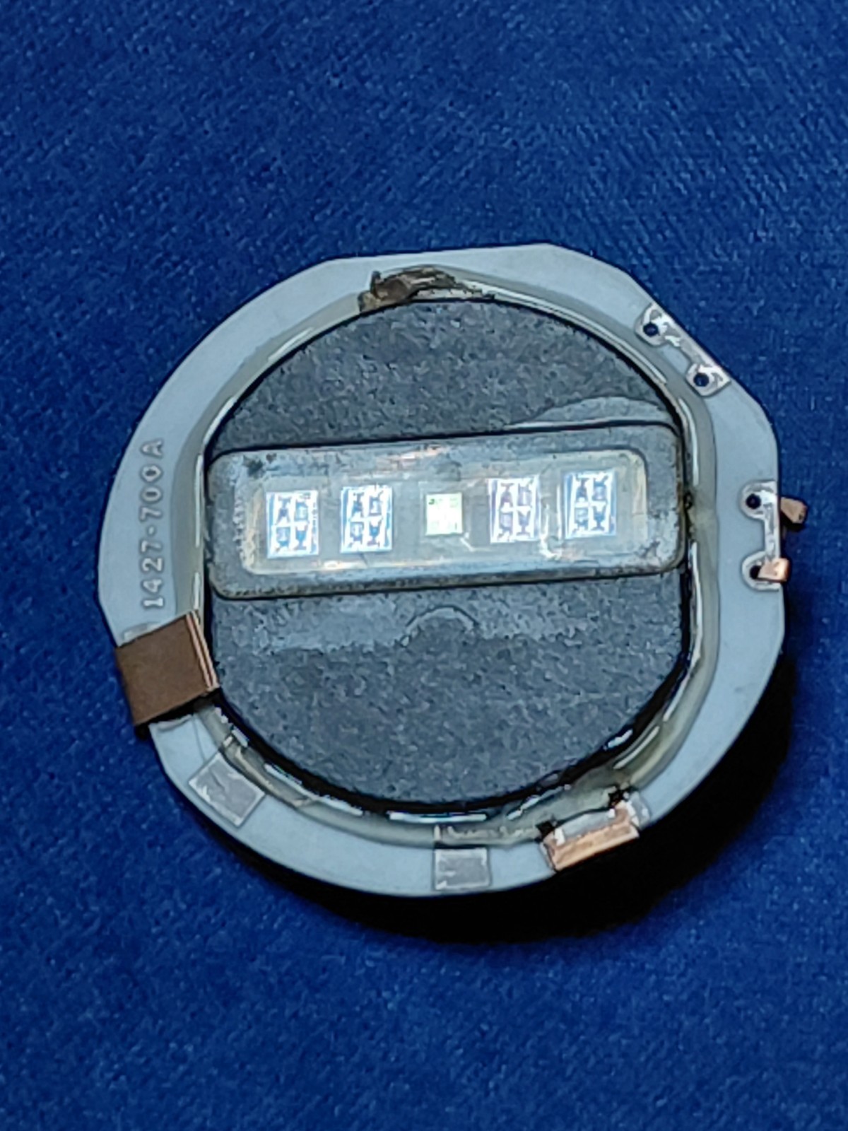 Empty Men’s Goldtone Red LED Screen Watch Case w/Band *Only * Very Clean