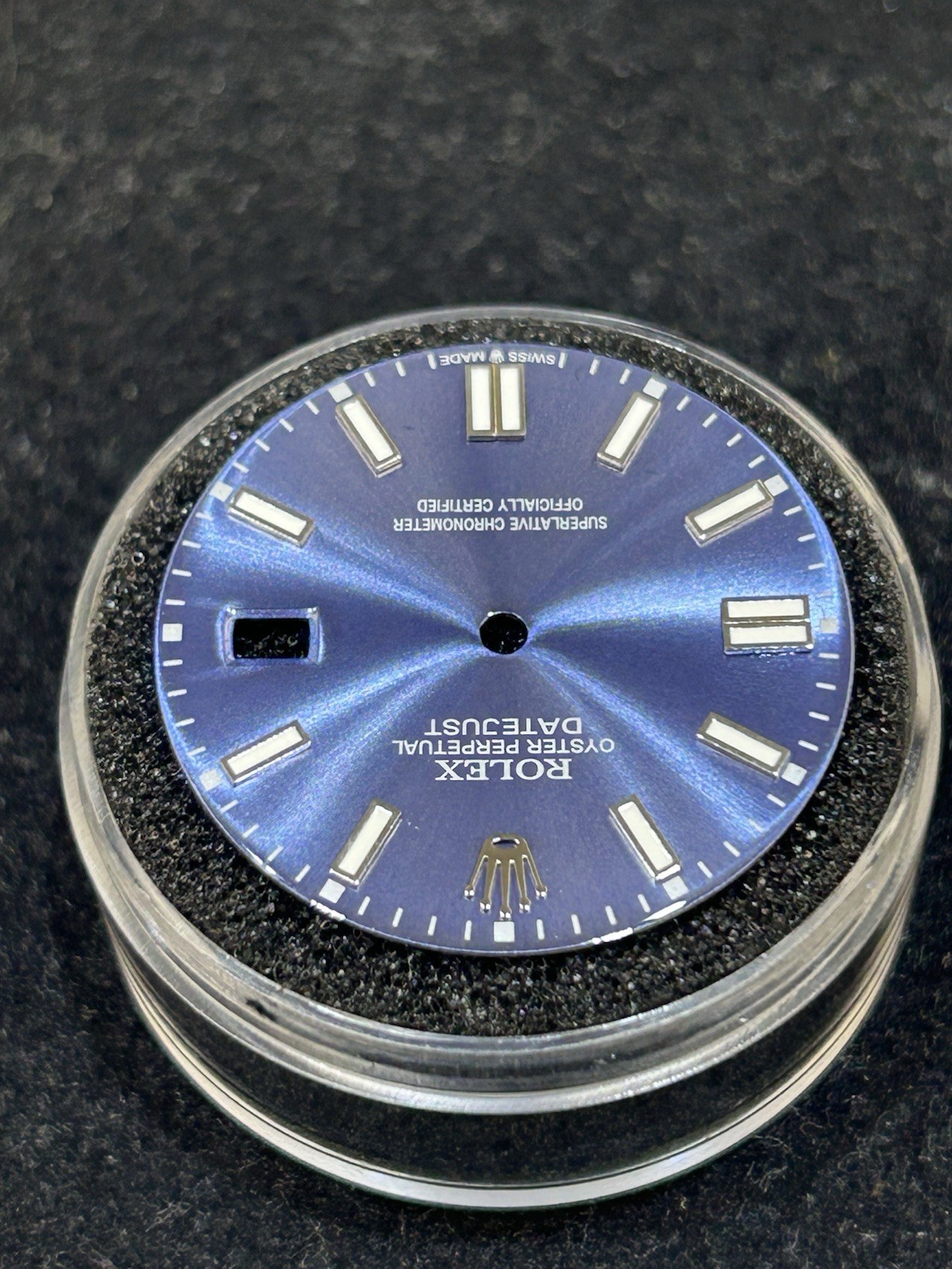 Rolex Mens Datejust Custom Navy Blue Lume Dial For Models 16014 16234 116234