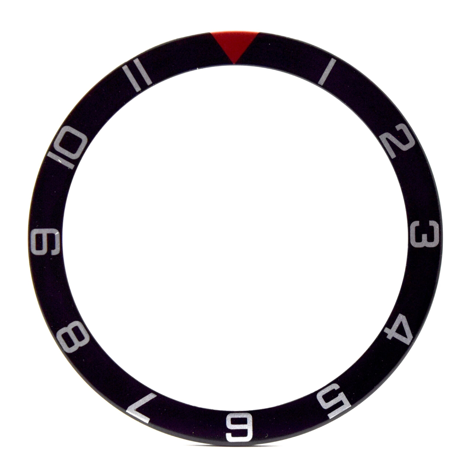 SKX007/SRPD Flat Bezel Insert – Black/Silver/Red – SKX Dual Time 12HR – CT6130