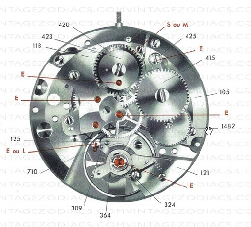 New mainspring barrel assembly for Zodiac 78,79,86,88 caliber (high beat, SST)