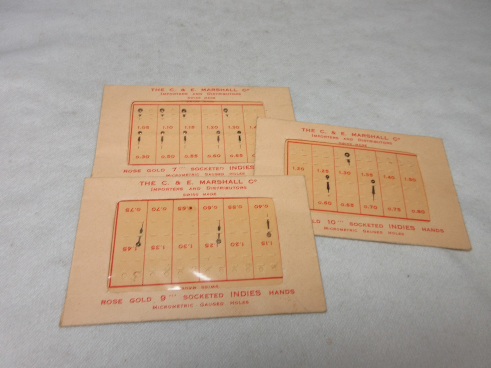 CE MARSHALL WATCH HANDS WATCHMAKER REPLACEMENT PARTS #249