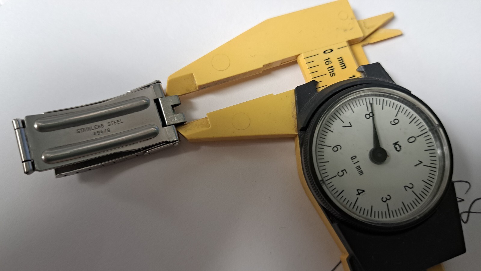 Tag Heuer clasp buckle S/S, approx 18.6mm diameter of pin/clasp
