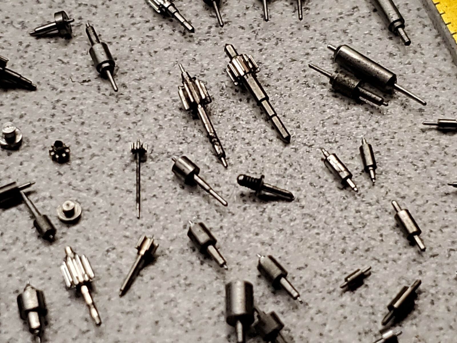 Lot Of 106 Pocket Watch Mixed Parts-Arbors, Pinions, Unfinished Staffs? etc