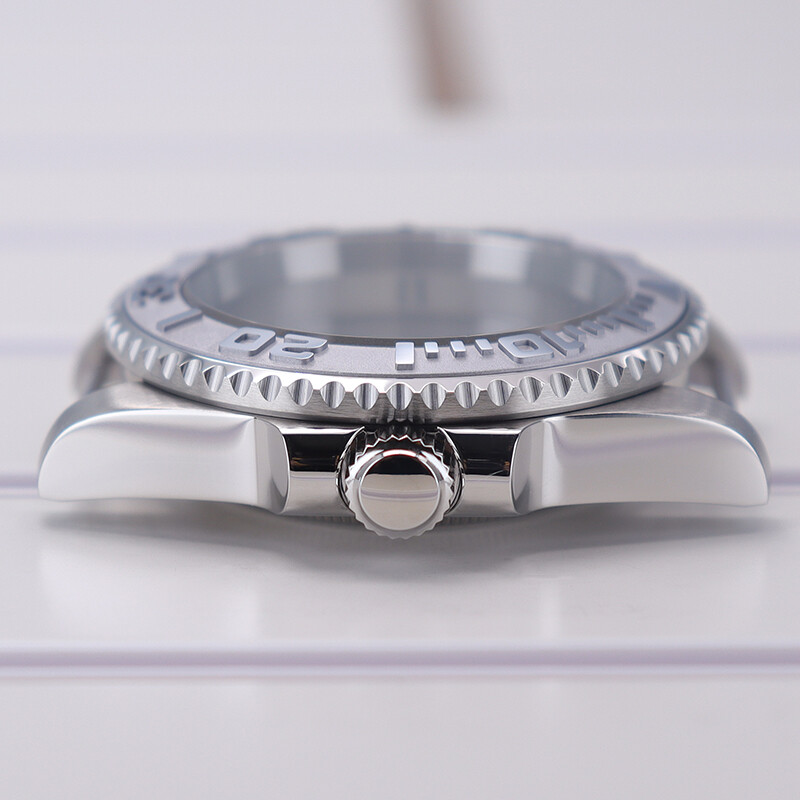 40mm Silver watch Case+Submarine Bezel For Seiko NH35 nh36 Eta2824 8215 Movement