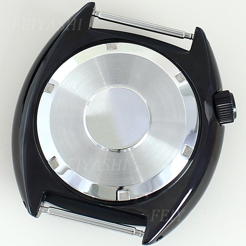 45mm Stainless Black Watch Case Modify Seiko Turtle Mod For Seiko NH34 35 36 38
