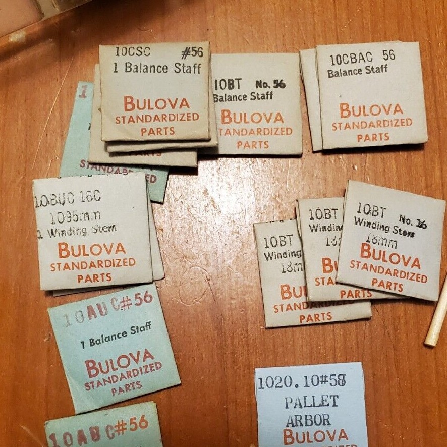 Select from list, vintage NOS BULOVA parts