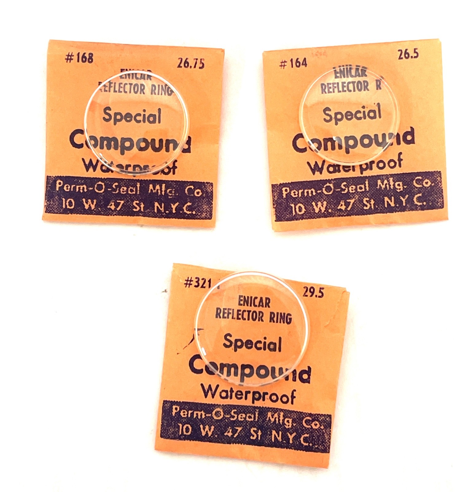 ENICAR Special Compound Waterproof Acrylic Watch Crystals Various Types + Sizes