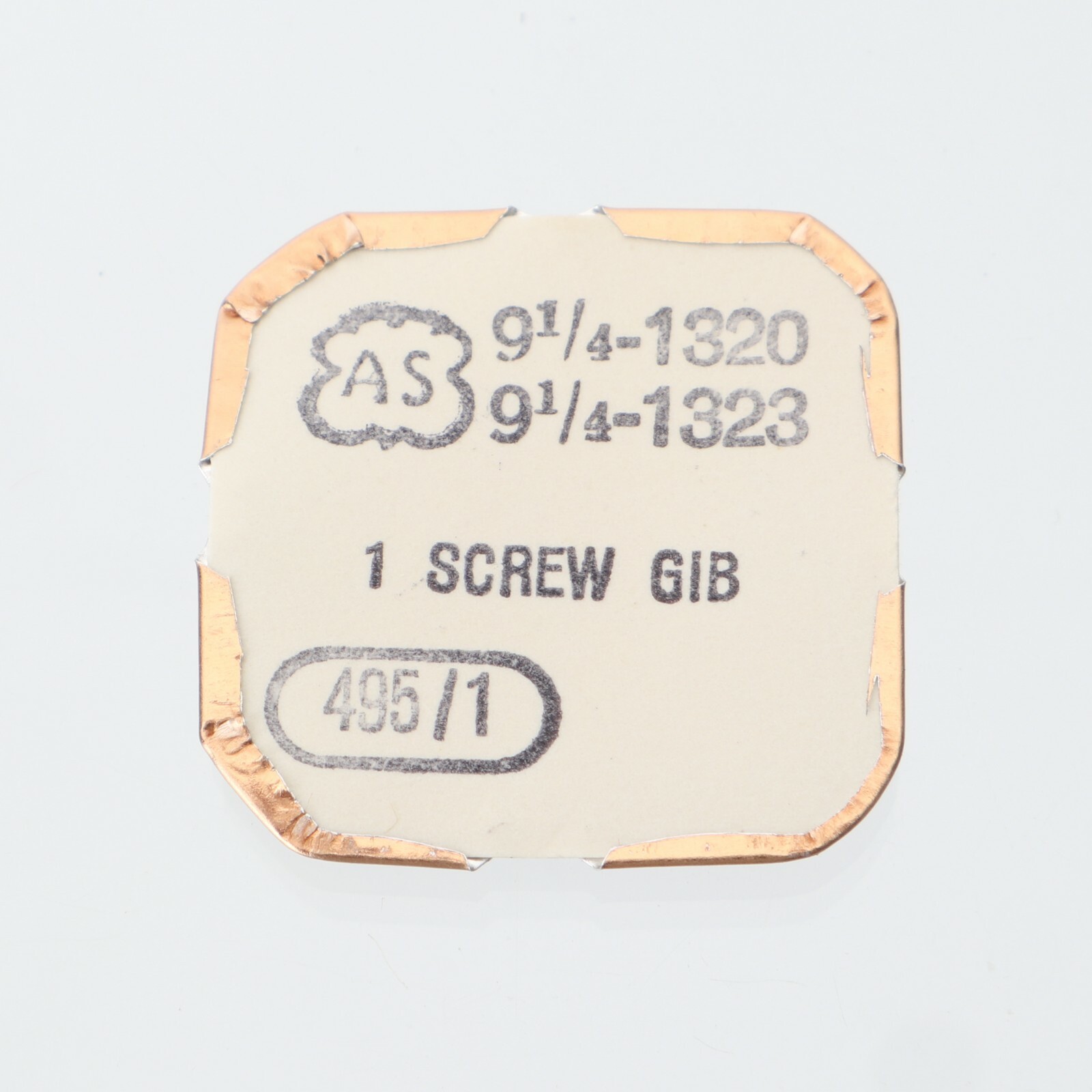 AS 1320, 1323 Bulova 10CSC, 10CMC Watch Screw Part #495/1 New Old Stock (C6D5)