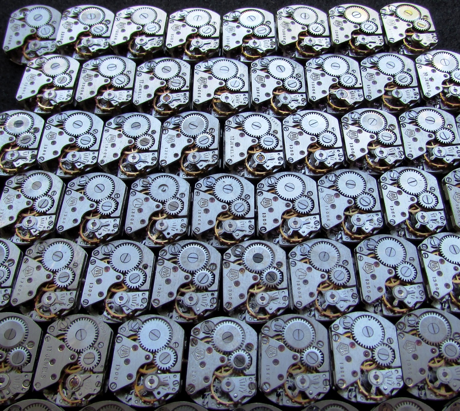Lot 37 extra small watch movements LUCH caliber 1300 Steampunk Art or repair