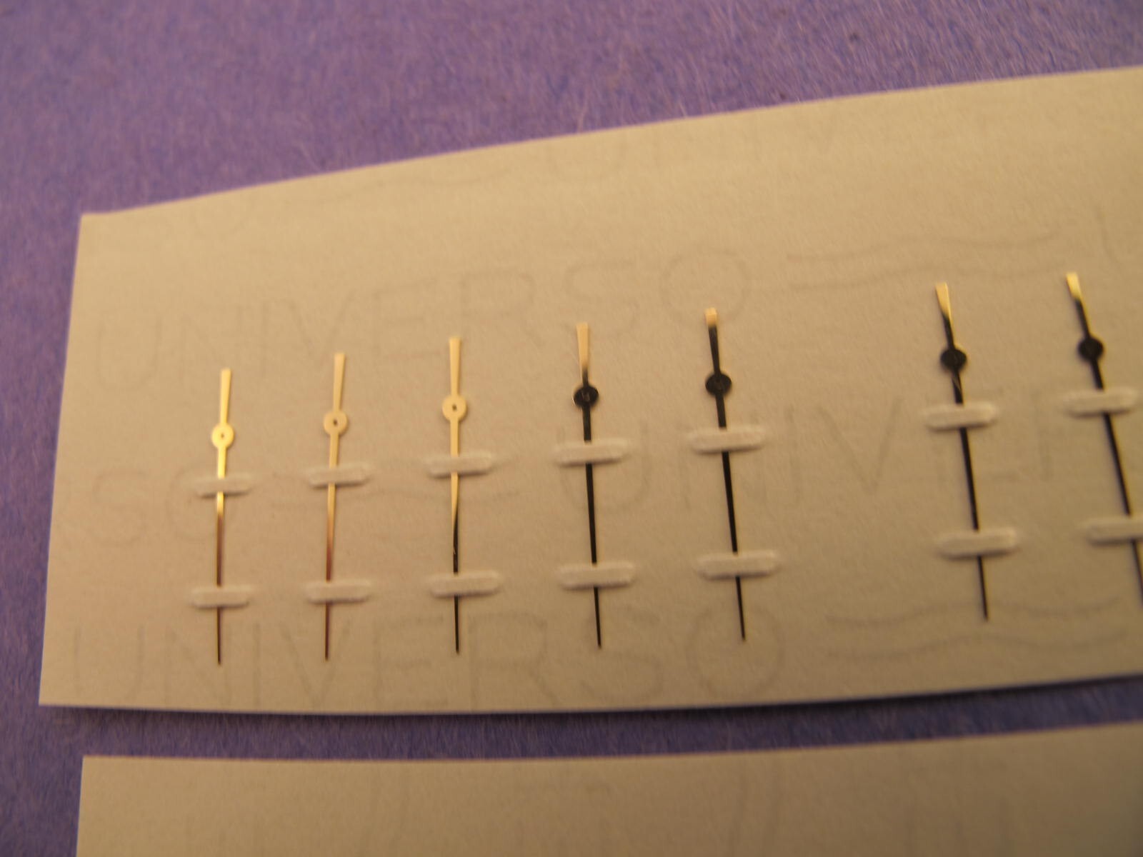 LECOULTRE NOS 3 PC HAND SET WITH SWEEP MEMOVOX GILT CALIBER 910-911 6/10.5 #65
