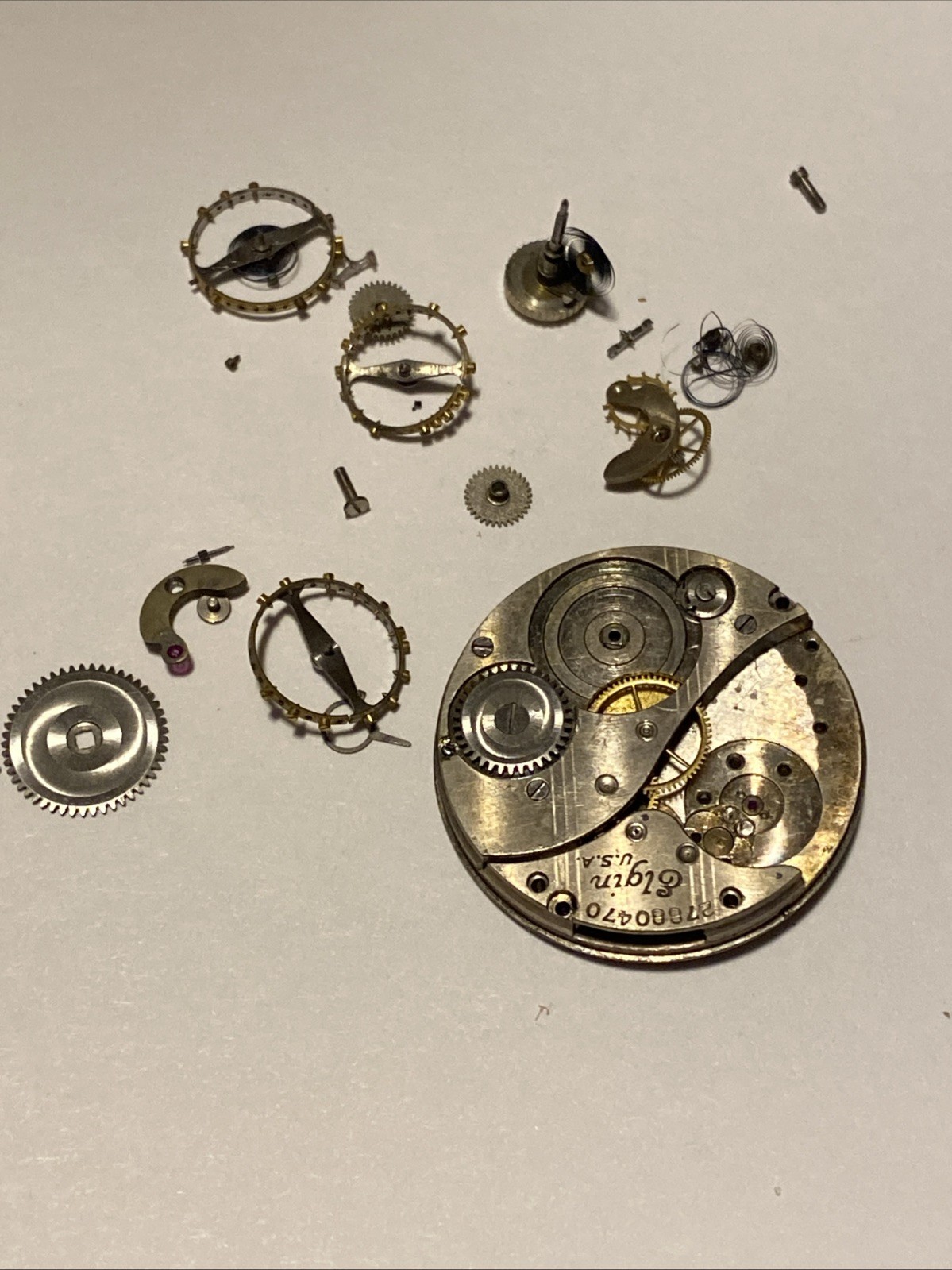 Elgin 430 Movement For Part/ Repair 7 Jewel 6/0 Size Mod 1 Hunters 27880470