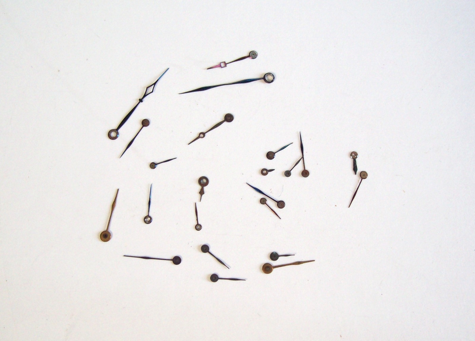 Lot of 23 Vintage Watch Hands, Mix of Parts – Elgin? Other? Hour Minute (Lot #1)