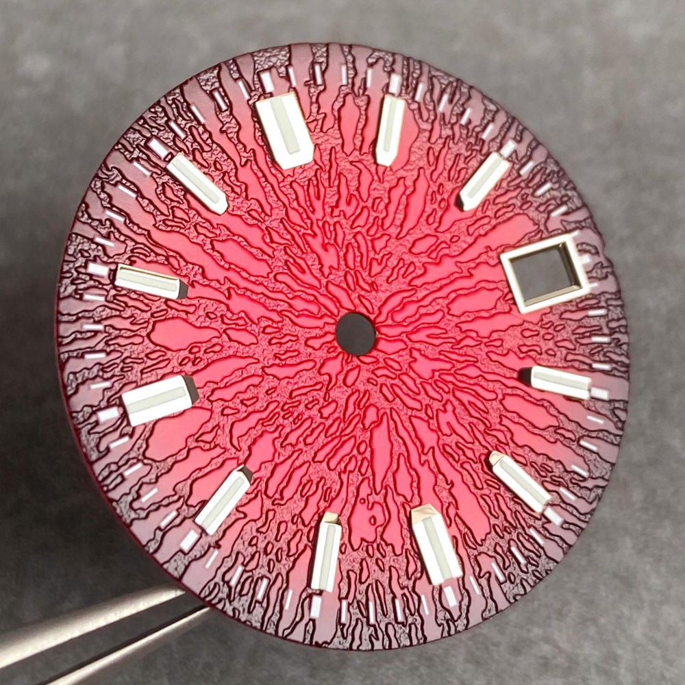 29mm NH35 Textured Watch Dial Luminous for NH36 NH38 NH70/71/72 4R35/36 MOD Dial