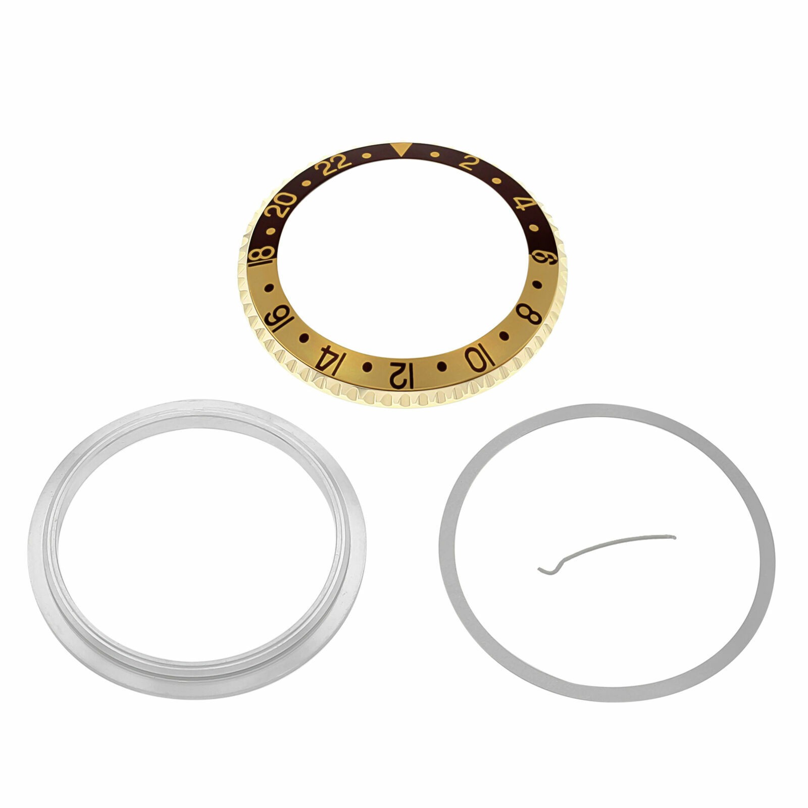 Bezel, Insert, Retaining For Rolex GMT Master 2 18K Gold 16700, 16760 Root Beer