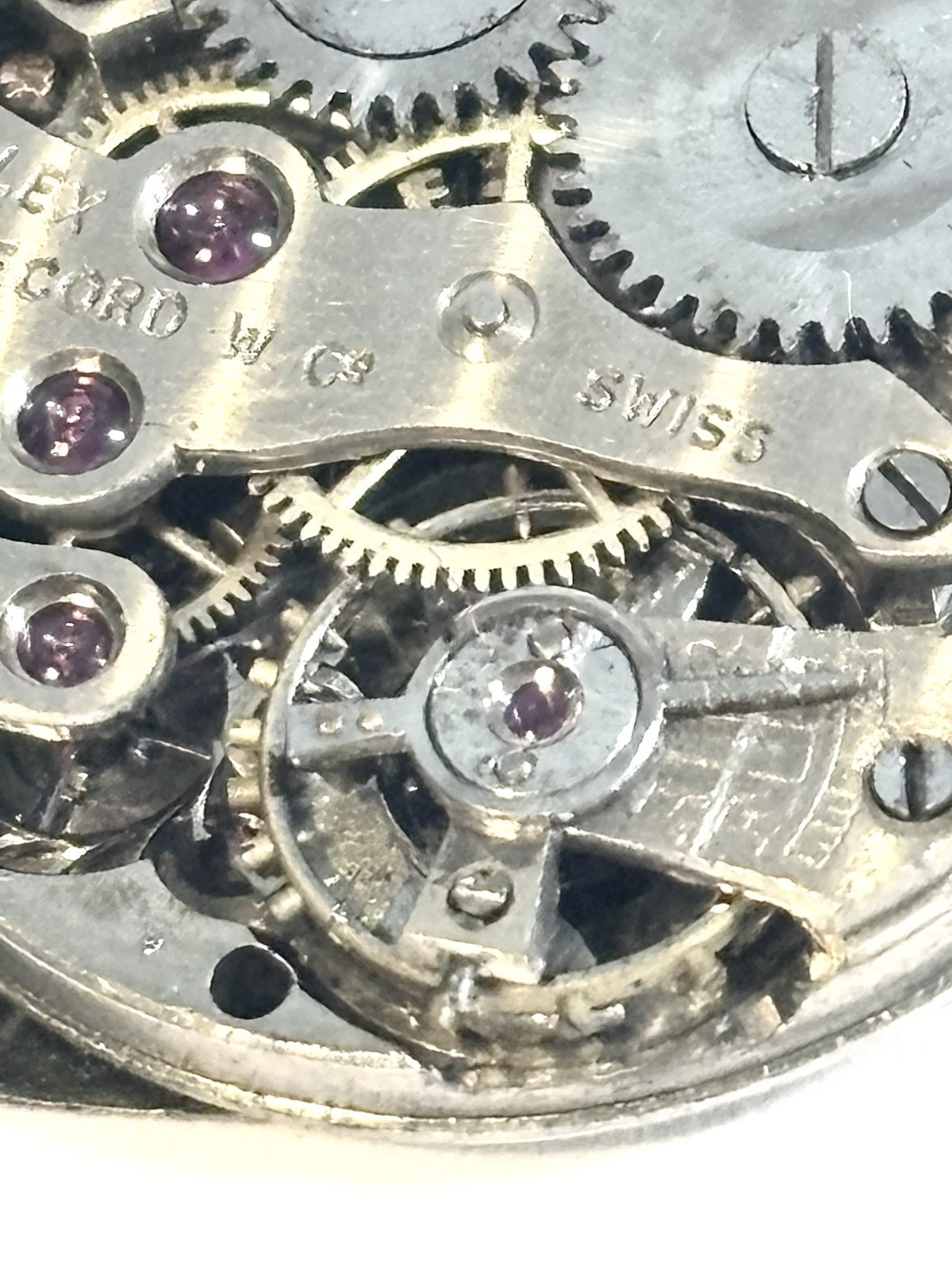 Vintage 1920s Malex Record 15J Wristwatch Movement 19mm X 25mm