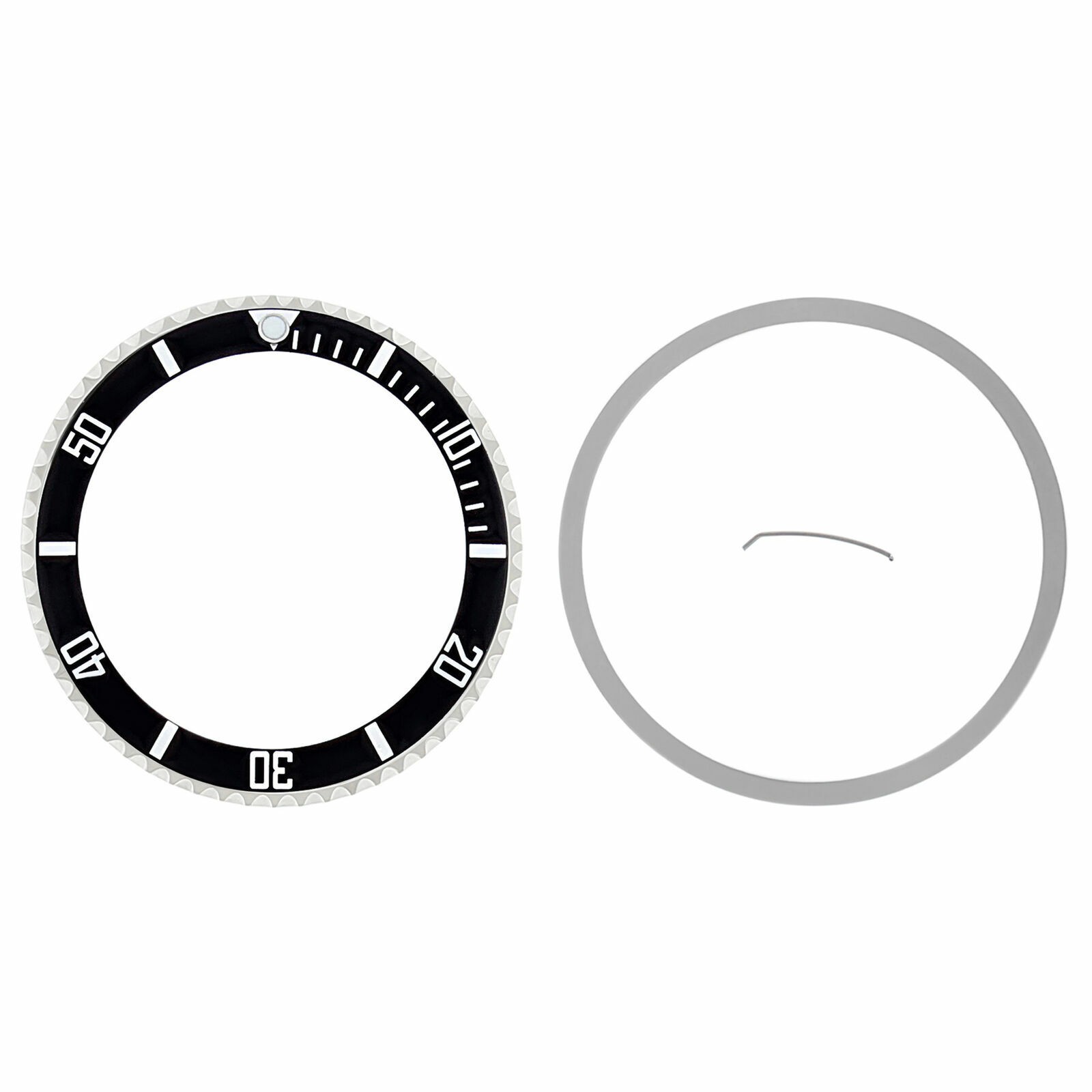 ROTATING BEZEL & INSERT FOR ROLEX NO DATE SUBMARINER 14060, 14060M BLACK