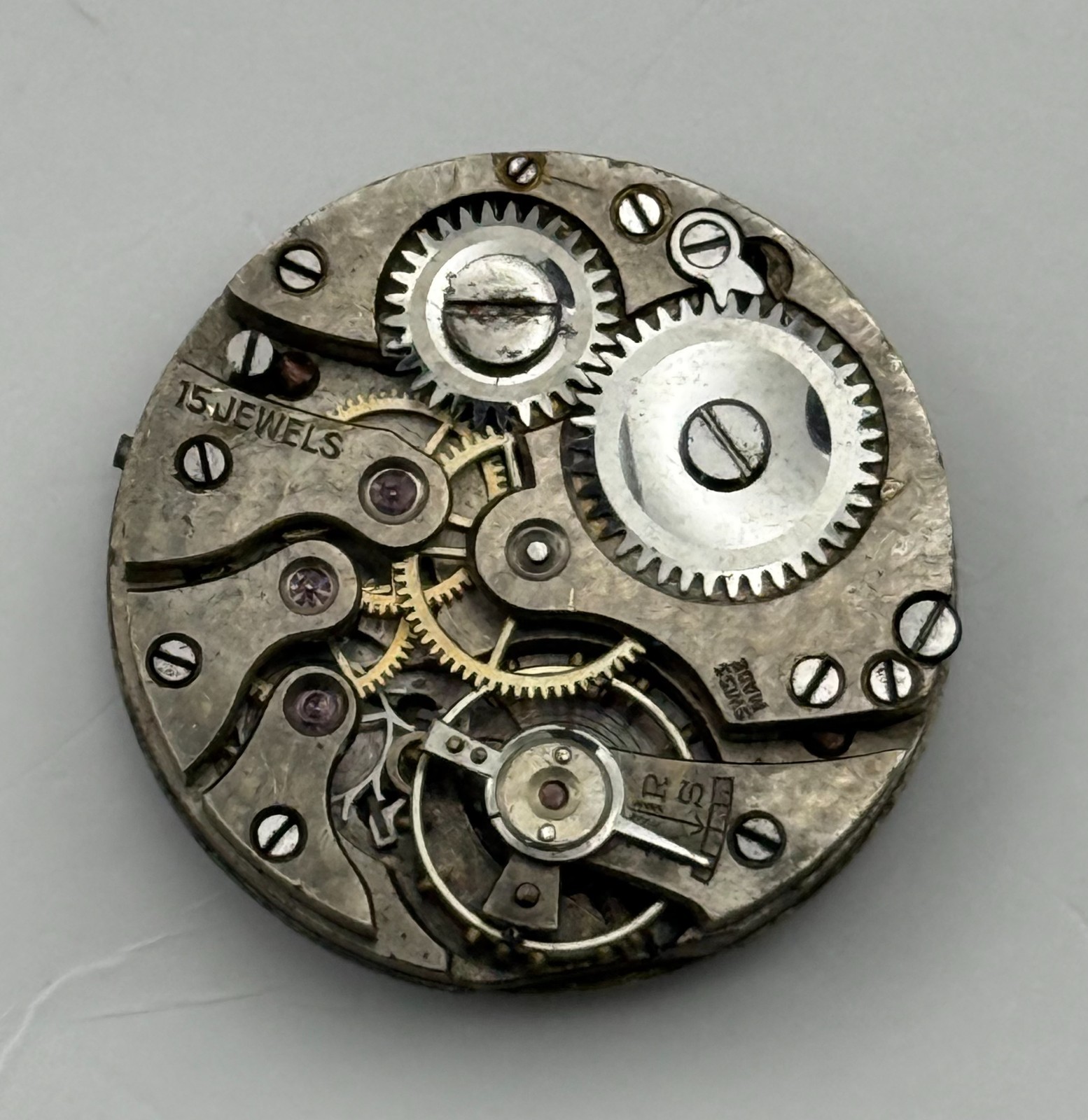 AS Watch Movement A. Schild 15 Jewels Swiss Manual Wind Parts Repair 23.6mm