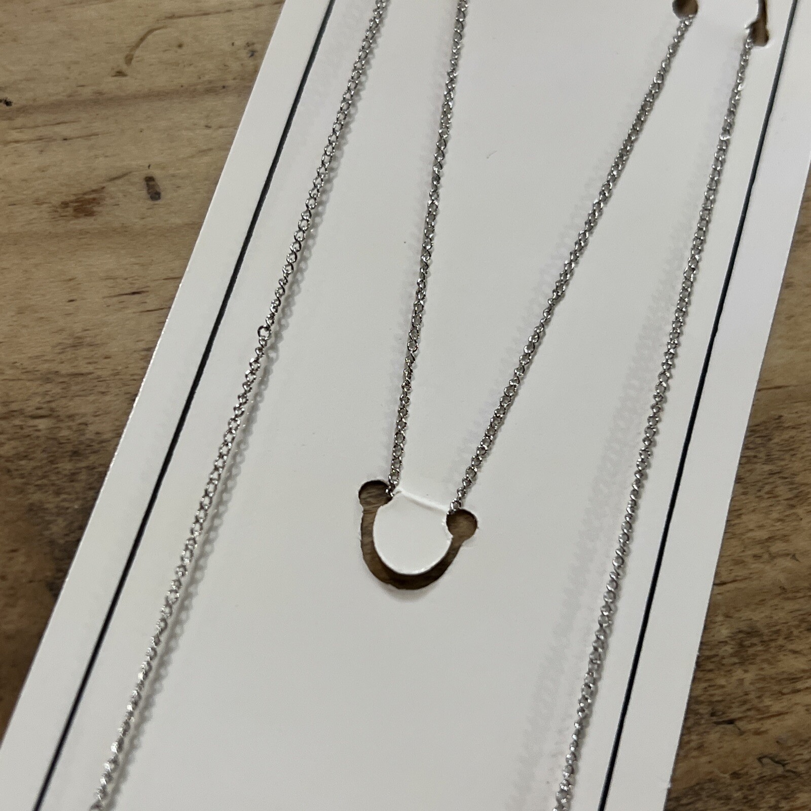 Vintage 1950s Speidel Sterling silver No 1063 16 inch rhodium finish necklace