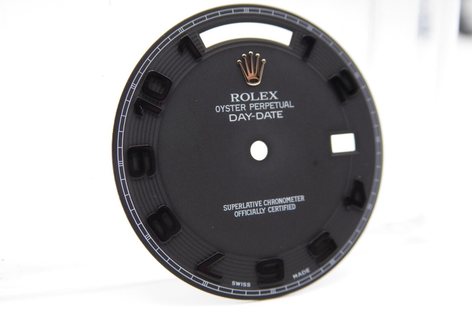 Rolex Day-Date II Concentric Matte Black Arabic numbers dial, 218239