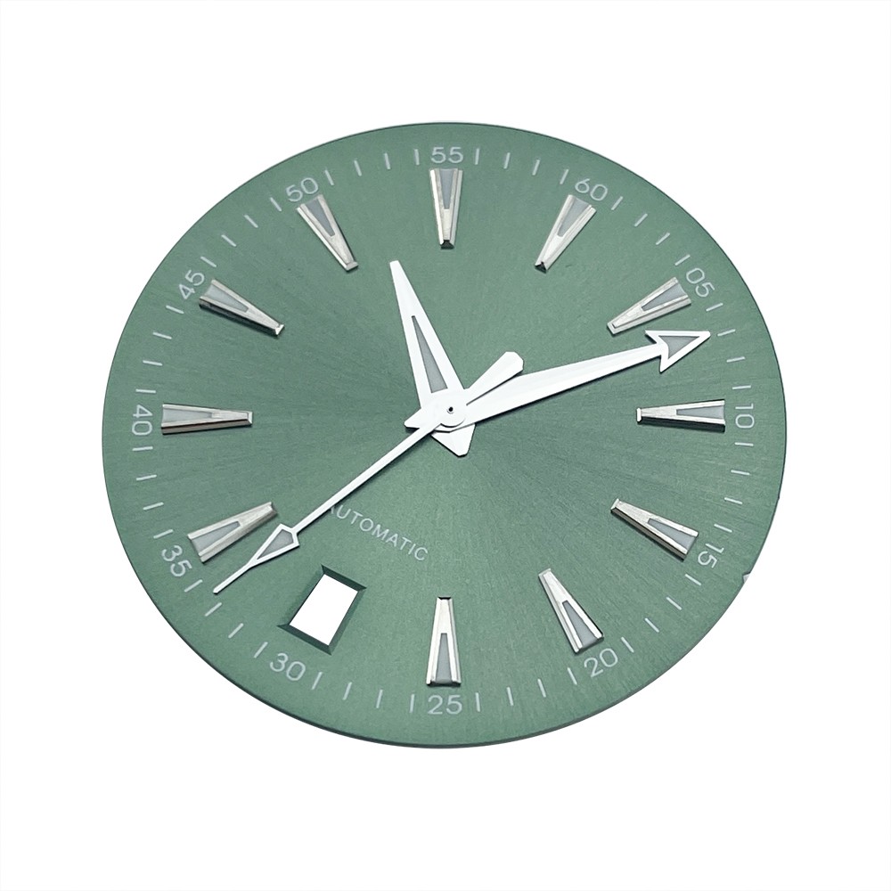 Premium Laurel Green Watch Dial 31mm with Hands for NH38A NH35A, BGW9 Lume