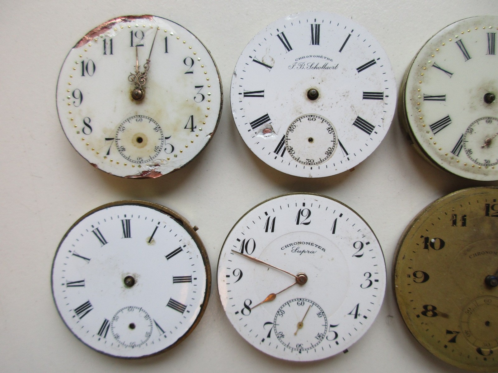 Pocket vintage watch movements – ø 40.5 – 43.2 mm – for use of parts