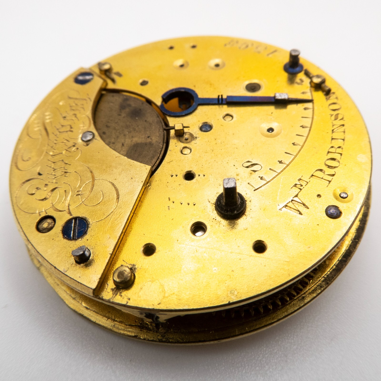 Partial Wm. Robinson of Liverpool English Antique Fusee Pocket Watch Movement