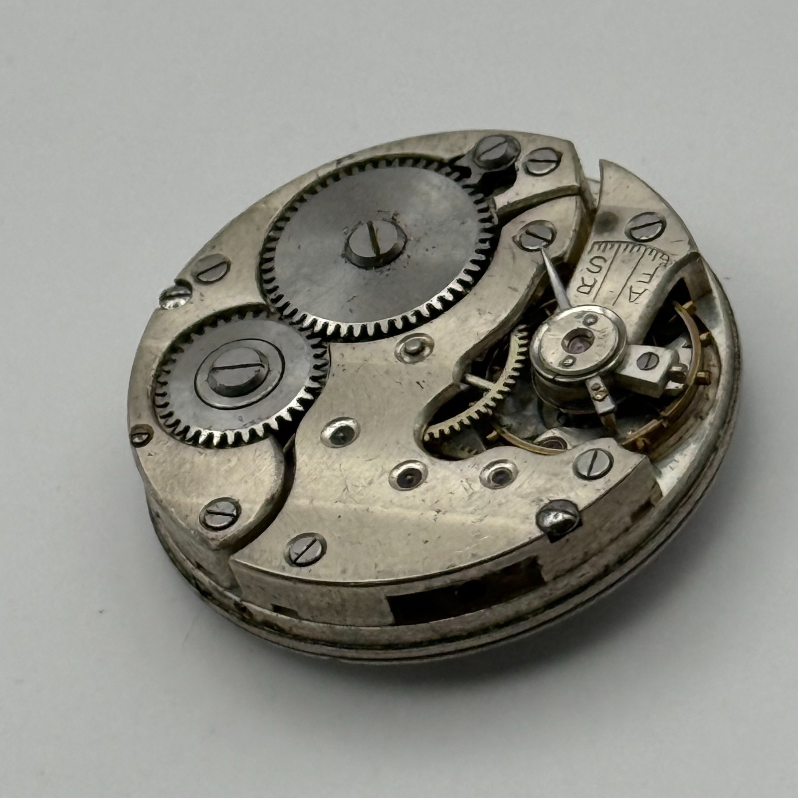 Unidentified Trench Watch Movement Sub Seconds Parts Repair 24.7mm