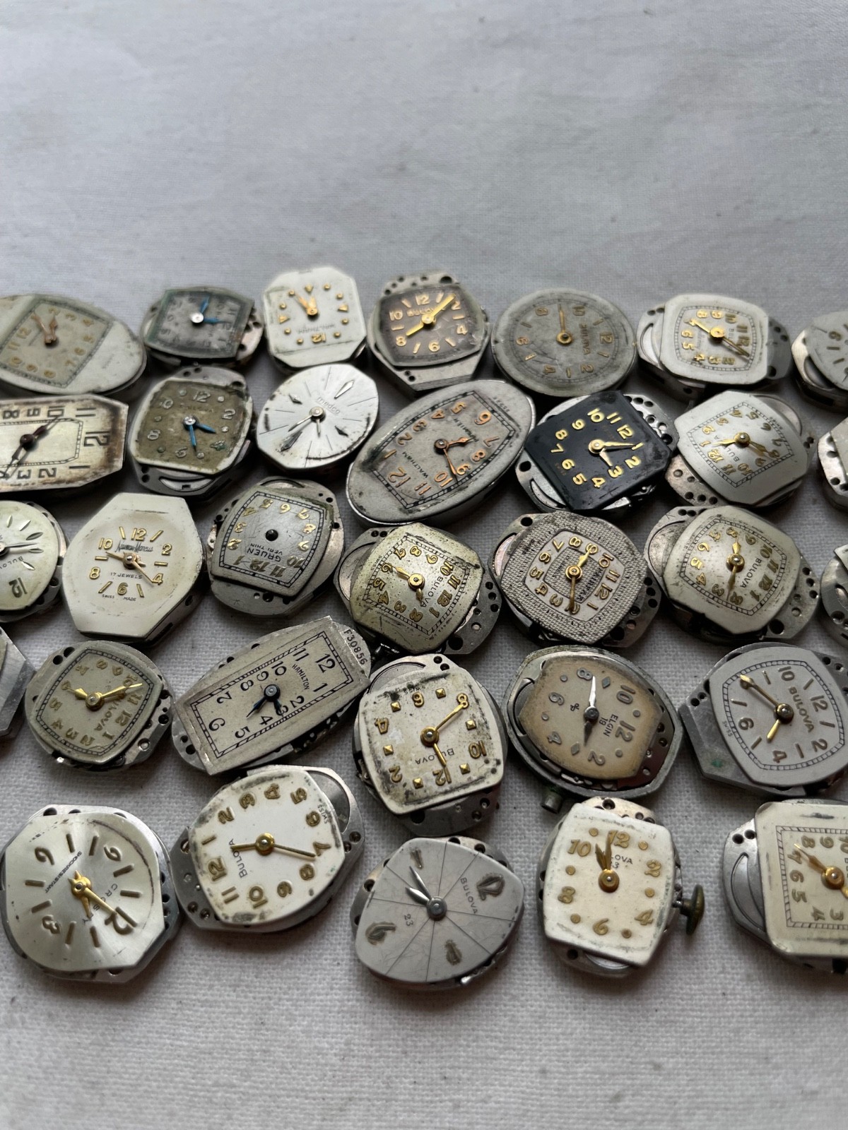 40 movement for USA ladies watches AS IS – Elgin Bulova Waltham Gruen etc.
