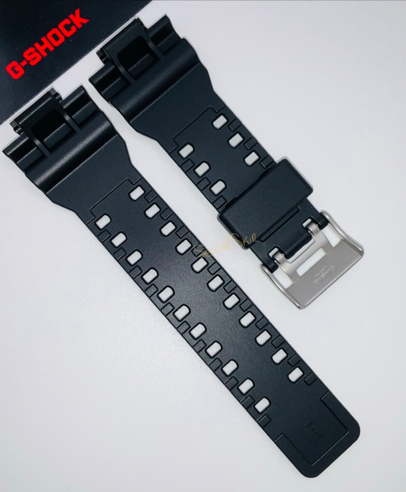 GENUINE Casio G-Shock Watch BLACK HEATHERED Strap Band GA-110HT-1A + Pins