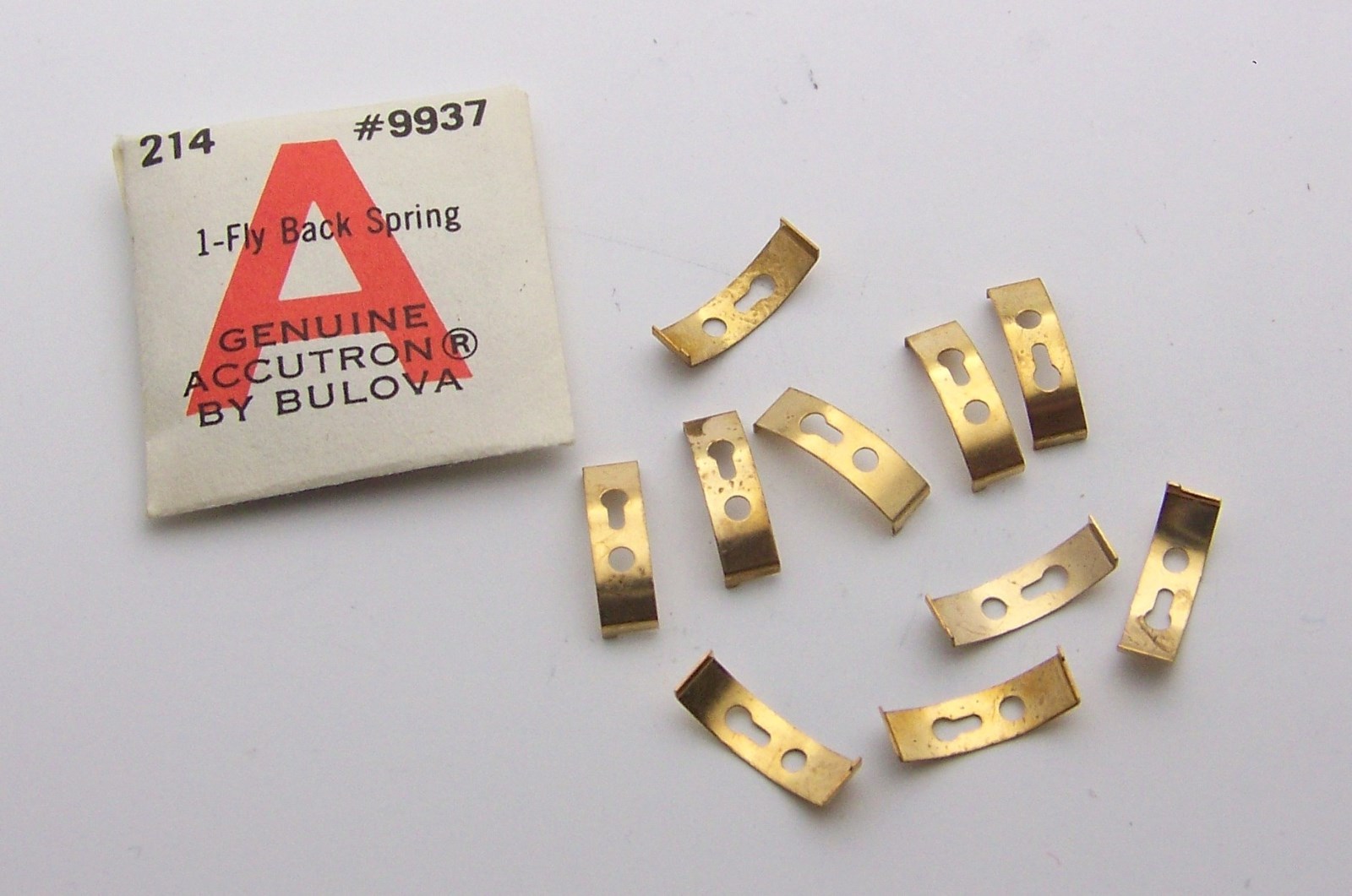 Lot of 10 NOS Accutron 214 Stem Fly Back Springs, Part # 9937